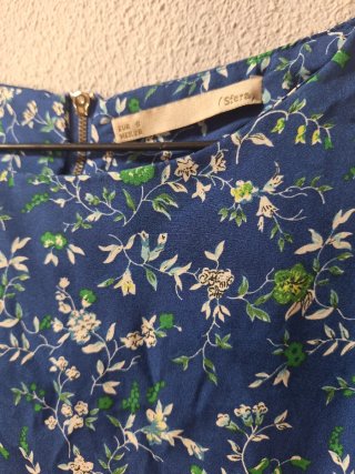 Vestido Sfera flores azul T.S
