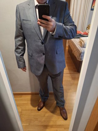 Traje gris hombre boda, comunión/eventos, elegante