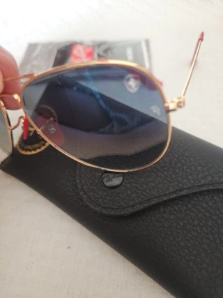 Gafas de Sol Ray-Ban Aviator Doradas Azules