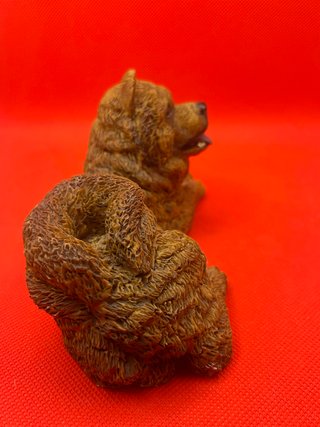 Figura Perro Chow Chow Resina Vintage
