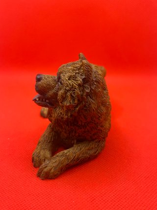 Figura Perro Chow Chow Resina Vintage