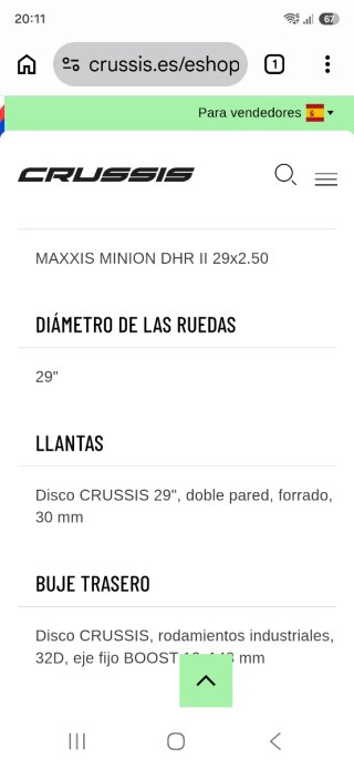 Ruedas 29 Crussis