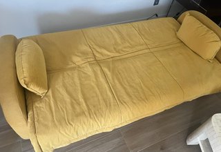 Sofá Cama 3 Plazas Mostaza