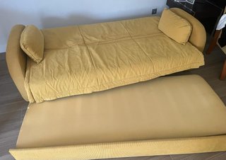 Sofá Cama 3 Plazas Mostaza