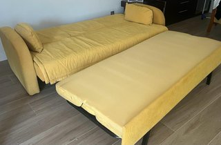 Sofá Cama 3 Plazas Mostaza