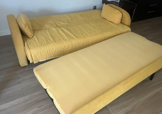 Sofá Cama 3 Plazas Mostaza