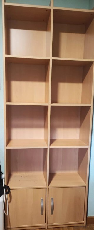 2 Estanterías de Madera Beige