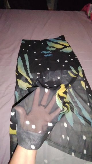 Falda larga estampada multicolor