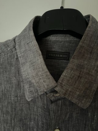 Camicia grigia maniche corte uomo