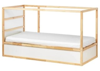 Cama litera kura madera y azul