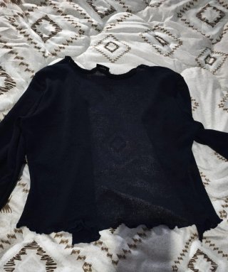 Blusa azul marino con botones