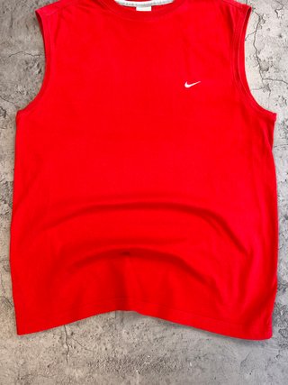 Nike Tank Top Red 2000's Vintage Old tag