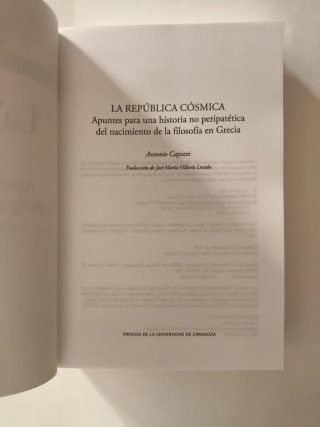 La República cósmica. Apuntes para una historia...