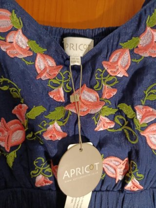 Vestido largo azul floral M