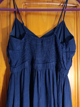 Vestido largo azul floral M
