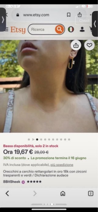 Orecchini ovali geometrici con zirconi