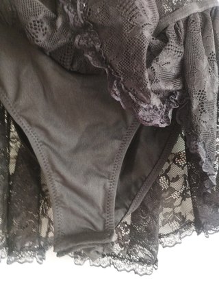 Vestido Corsé Encaje Negro Shein XXS