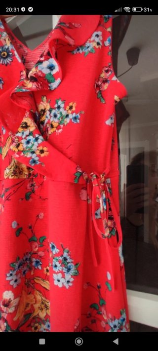Vestido Largo Springfield Estampado Floral Talla L
