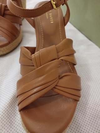 Sandalias piel cuña esparto Ted Baker