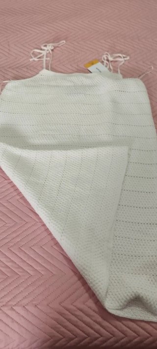 Vestido de punto blanco talla única