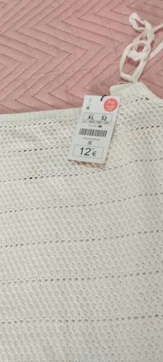 Vestido de punto blanco talla única