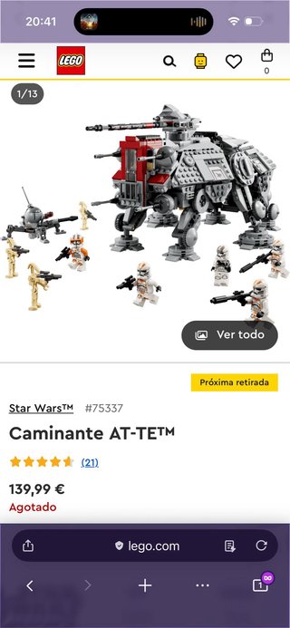 LEGO Star Wars 75337 AT-TE precintado