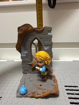 Figura Chibi Link vs Chuchu Azul
