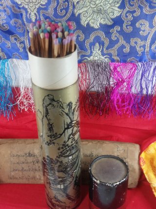 Conjunto budista manuscrito siglo XIX