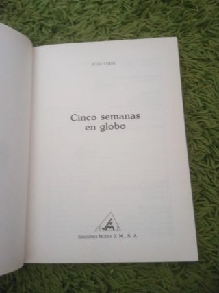 Libro Cinco Semanas en Globo Julio Verne
