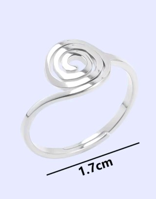 Anillo Espiral Acero Inoxidable Ajustable