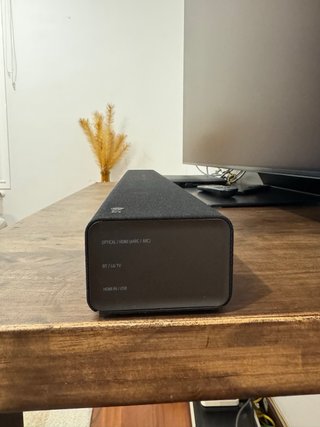 Barra de sonido y subwoofer LG negros