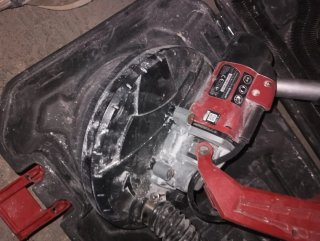 Lijadora de pared KWB con maletín