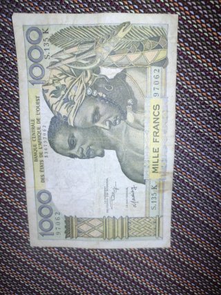 Billete 1000 Francos África Occidental