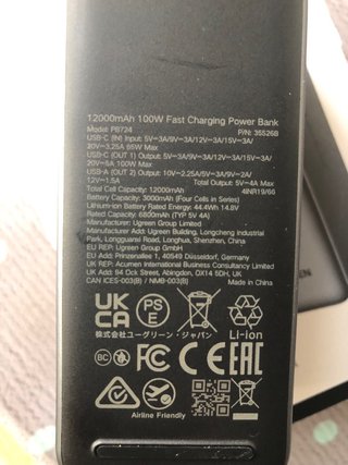 Cargador Portátil UGREEN Nexode 100W 12000mAh