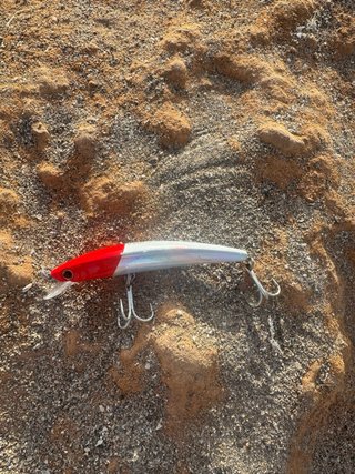 Señuelo pesca Yo-Zuri F blanco/rojo