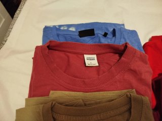 Lote 8 Camisetas Hombre Talla L Azul y Rojo, gris