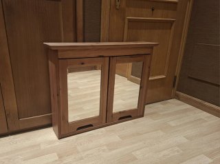Armario de baño madera pino con espejo Ikea