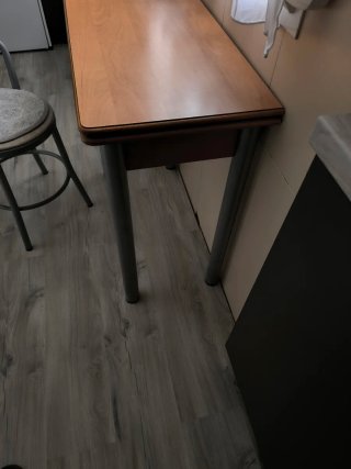 Mesa de cocina plegable madera y metal 40x80mm