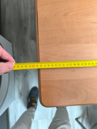 Mesa de cocina plegable madera y metal 40x80mm