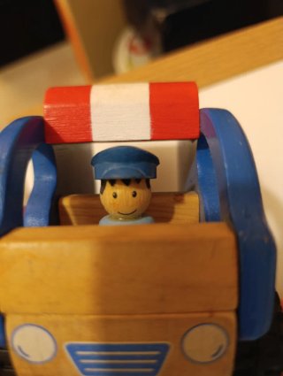 Coche Policía Madera Juguete Niño