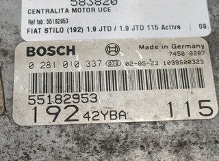 Centralita motor fiat 55182953 stilo (192) 583820