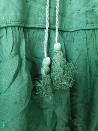Falda larga verde degradada estilo boho