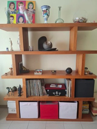 Estantería de madera nogal nogal de La Oca muebles