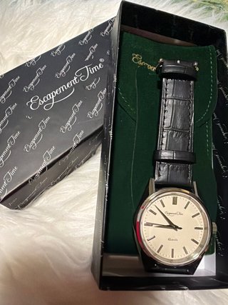 Reloj Escapement Time Negro y Beige