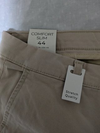 Pantalones Chinos Beige y Azul