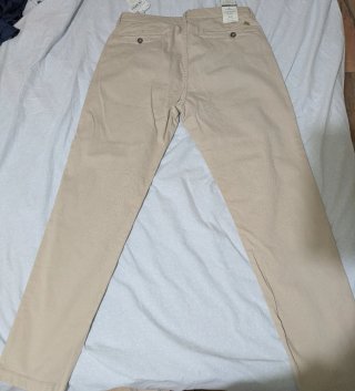 Pantalones Chinos Beige y Azul