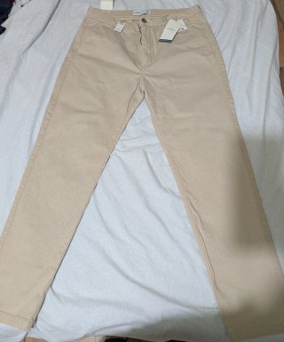 Pantalones Chinos Beige y Azul