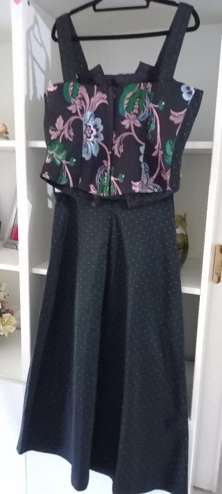 Completo donna cerimonia nero/multicolor
