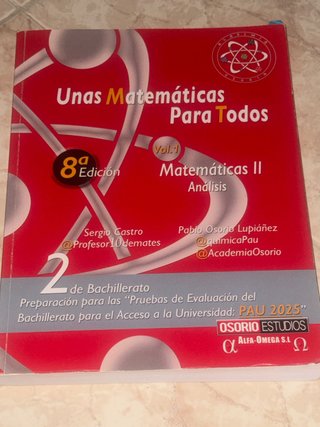 Matemáticas II Bachillerato PAU 2025