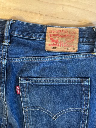 Denim Shorts Levi’s 501 size W 33 Blu